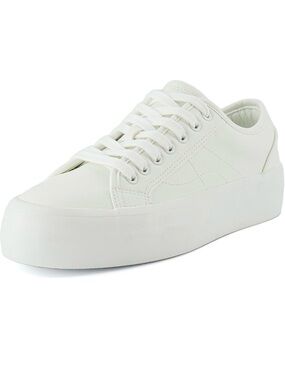 Cushionaire White Canvas Platform Sneaker- NWT